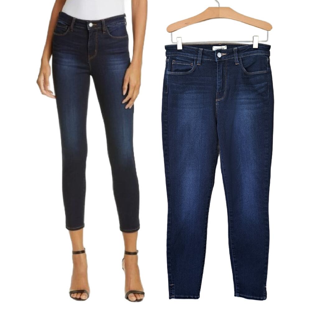 L'AGENCE Avery High Rise Stretch Skinny Jeans Size 28 Deep Space Dark Wash USA